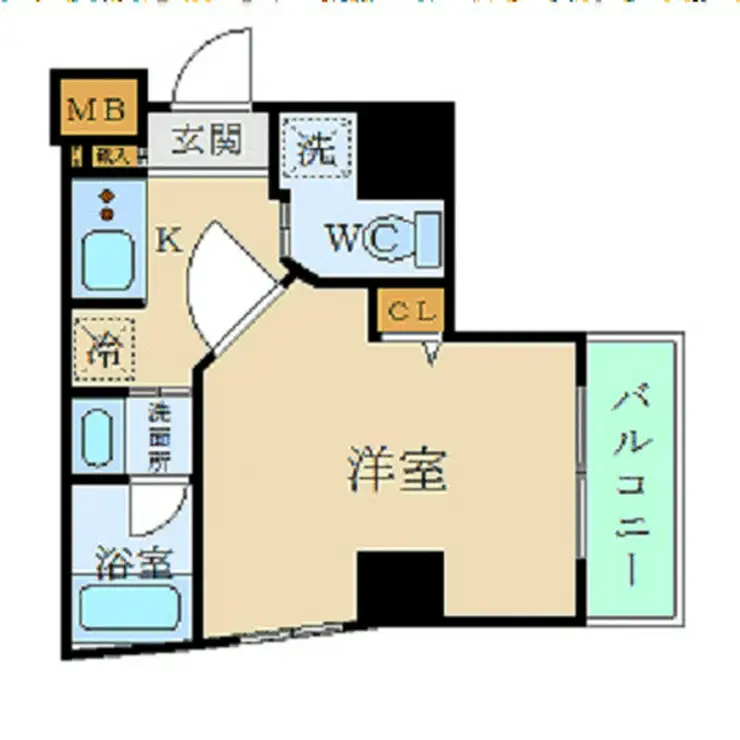 XEBEC門前仲町 6階階 間取り