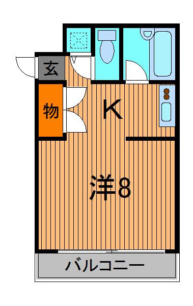 ティ・エスビル(ワンルーム/2階)の間取り写真