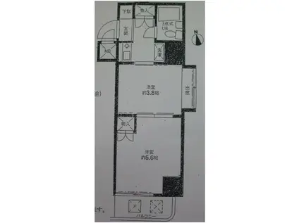 ホーユウコンフォルト西川口(2K/7階)の間取り写真