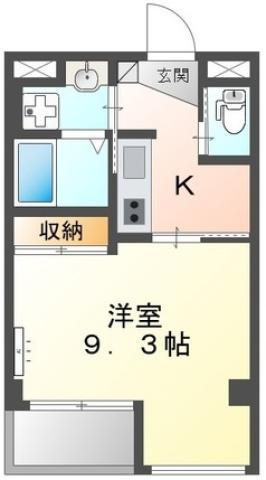 キアーズII(1K/1階)の間取り写真