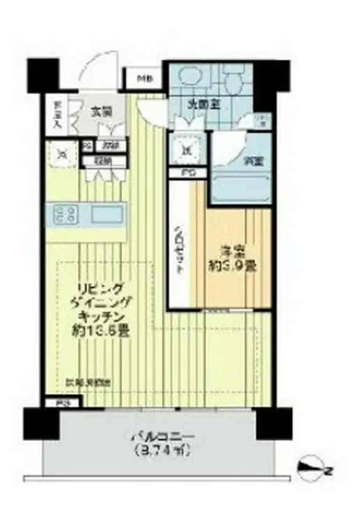 イクサージュ目黒 4階階 間取り