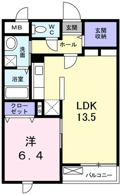クレール青葉台 2階階 間取り