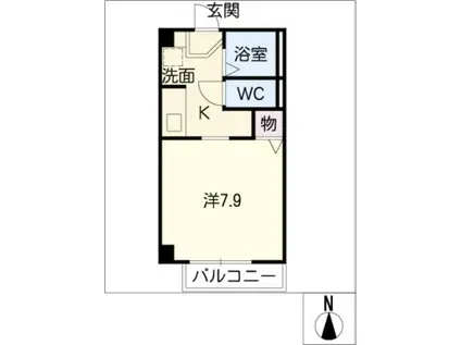 コーポアップル(1K/1階)の間取り写真
