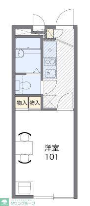 レオパレスJUNO湘南(1K/2階)の間取り写真