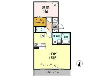 ロイヤルタウン松崎B(1LDK/3階)の間取り写真