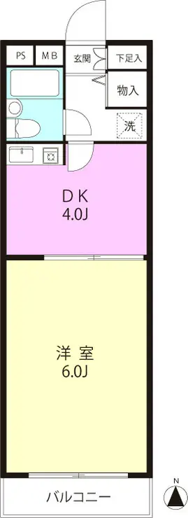 エクセレント東中野 2階階 間取り