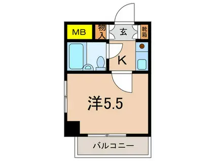 クリオ横浜平沼壱番館(1K/5階)の間取り写真