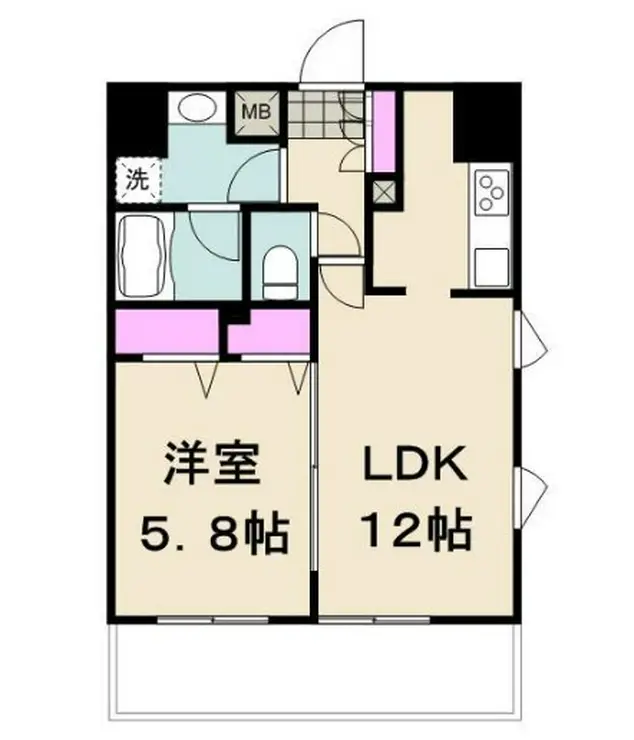 ルーブル両国 4階階 間取り