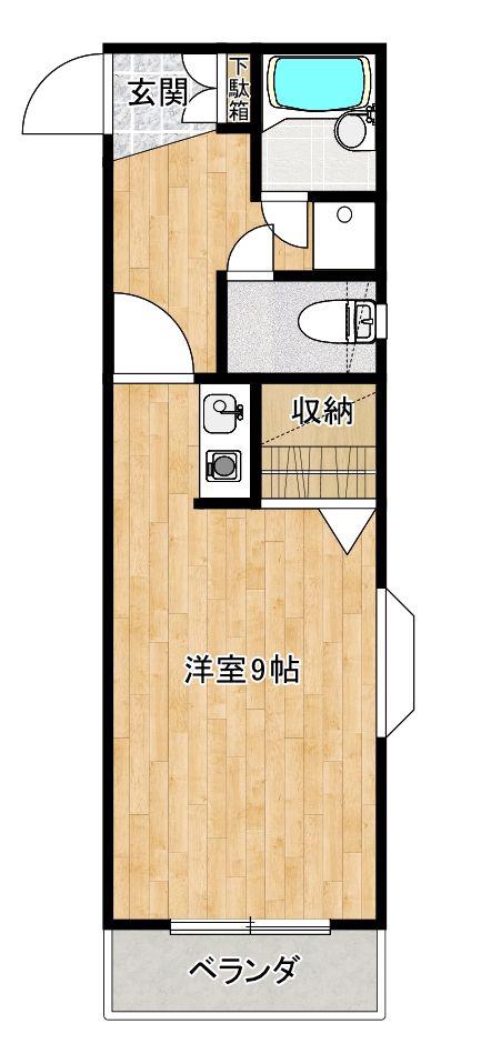 煉瓦館131(ワンルーム/1階)の間取り写真