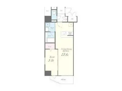 ウィステリア上池袋(1LDK/5階)の間取り写真