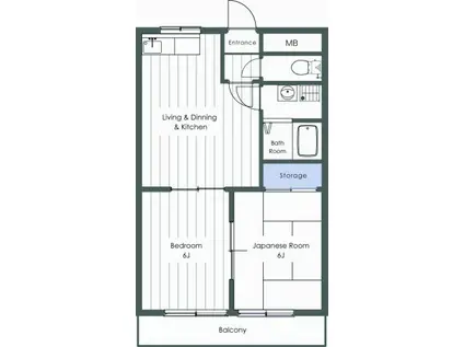 トライアムアーチ(2LDK/1階)の間取り写真
