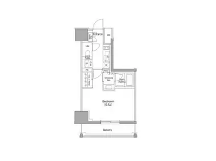 ザ・パークハビオ南大井(1K/4階)の間取り写真