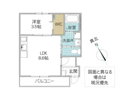 グランバレーII(1LDK/1階)の間取り写真