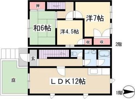 アネックスカミサワ(3LDK/1階)の間取り写真