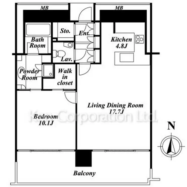M.M.TOWERS the West 15階階 間取り