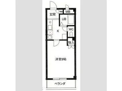 ガーデンハウス(1K/2階)の間取り写真