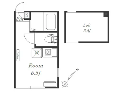レオポルダ桜木町(ワンルーム/1階)の間取り写真