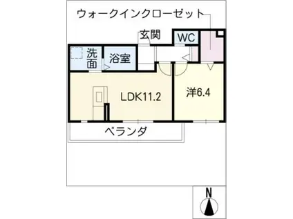 藤和エクセレントB(1LDK/2階)の間取り写真
