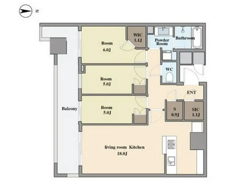 パークタワー晴海 33階階 間取り