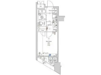 ARTESSIMO AQUA LINK VISTA(1K/9階)の間取り写真