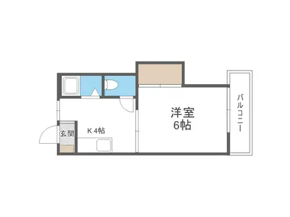 シティコート(ワンルーム/1階)の間取り写真