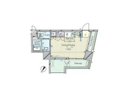 ル・リオン三軒茶屋II(ワンルーム/4階)の間取り写真