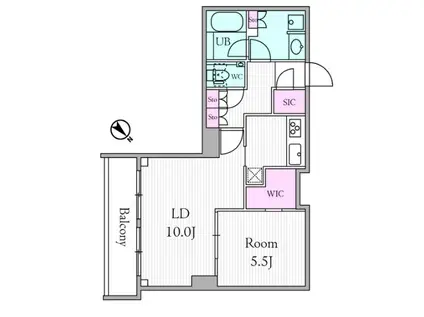 URBAN PARK GRANDE代官山(1LDK/3階)の間取り写真