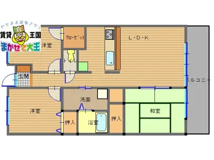 ゆうゆう西山(3LDK/4階)の間取り写真