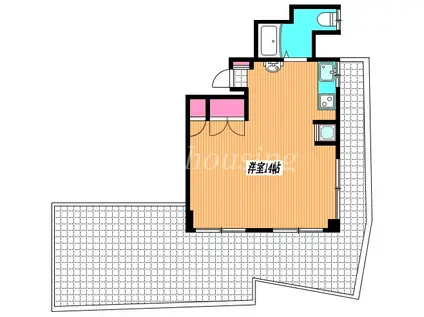 メロンむさし野(ワンルーム/2階)の間取り写真