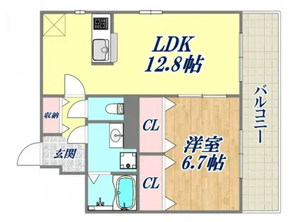 ラメゾンパルティール(1LDK/1階)の間取り写真