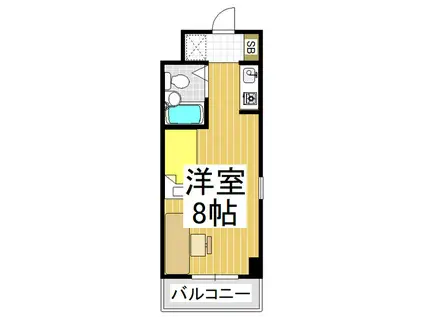 パークサイドしんこう(ワンルーム/1階)の間取り写真