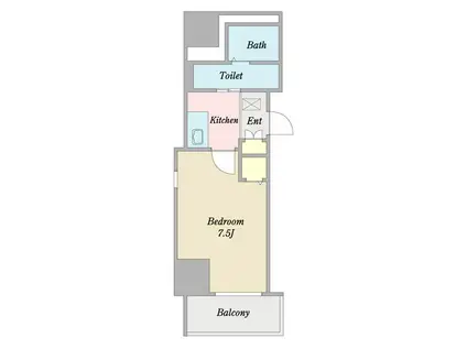 アルテミス平和(1K/5階)の間取り写真