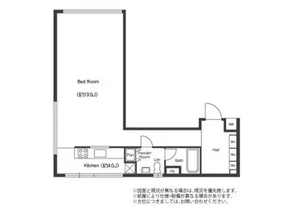 グランカーサ六本木(ワンルーム/1階)の間取り写真