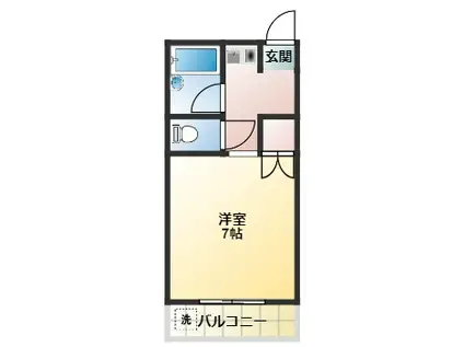 第一コーポ川島(ワンルーム/1階)の間取り写真