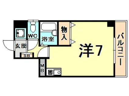 ストーンマナー(ワンルーム/6階)の間取り写真