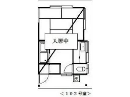 出浦荘(2K/1階)の間取り写真