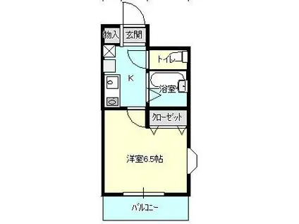 メゾラック諏訪(1K/1階)の間取り写真