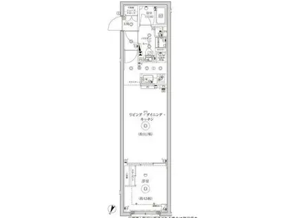 CREATIF池袋(1DK/1階)の間取り写真