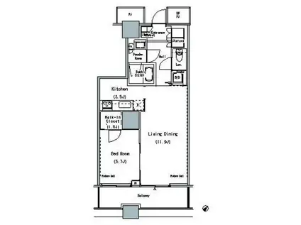 THE TOKYO TOWERS MIDTOWER(1LDK/8階)の間取り写真