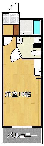 アイビル(ワンルーム/3階)の間取り写真