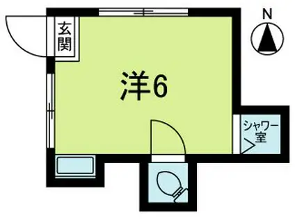 第3池園コーポ(ワンルーム/1階)の間取り写真