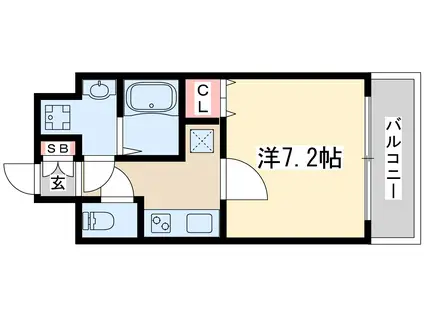 エスレジデンス新大阪リデンテ(1K/3階)の間取り写真