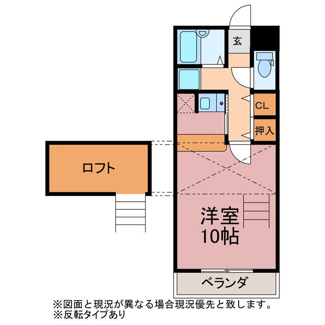 パルテール(1K/2階)の間取り写真