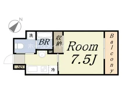 WISTERIA GARDEN(1K/2階)の間取り写真