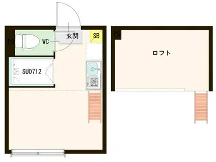 YUZHOUSE(ワンルーム/1階)の間取り写真