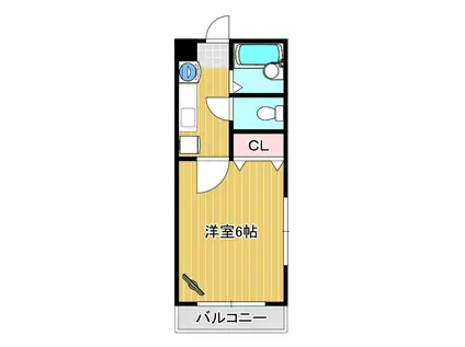 サウスウインド24(1K/4階)の間取り写真