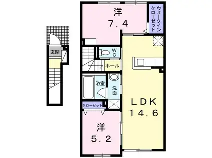 ルーマ グランツ(2LDK/2階)の間取り写真
