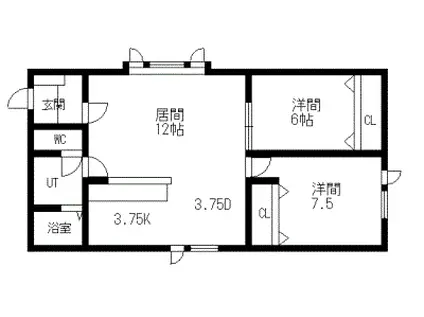 HOUS・REPOS(2LDK/1階)の間取り写真
