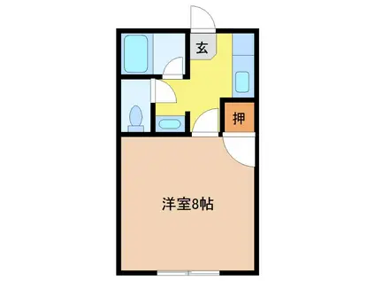 コーポシェトラン(1K/2階)の間取り写真