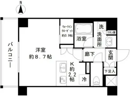 デュオステージ本郷(ワンルーム/1階)の間取り写真